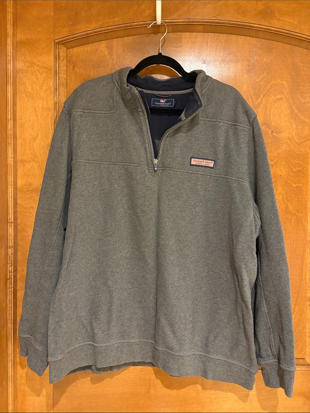 Vineyard Vines Men's Gray Shep Shirt 1/4 Zip Pullover